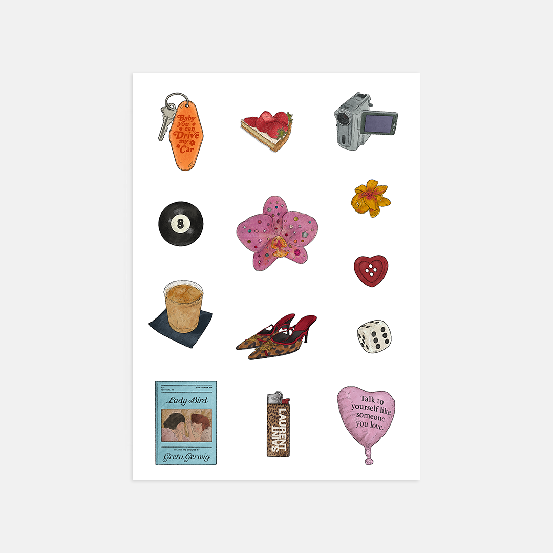 Trinkets A5 Sticker Sheet
