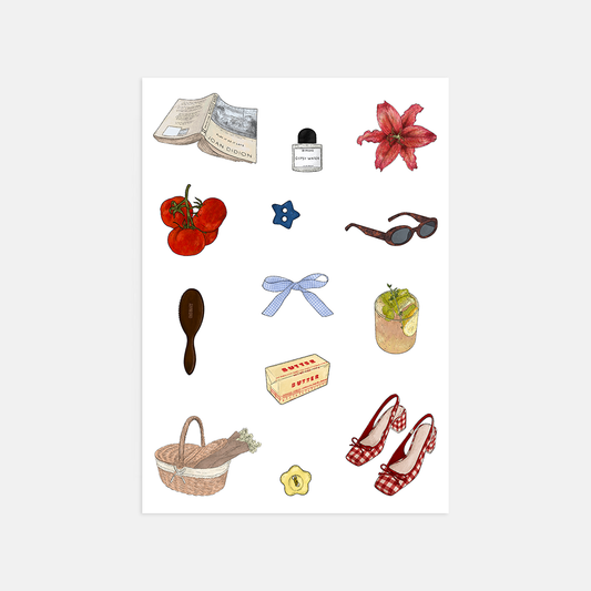Cottagecore A5 Sticker Sheet