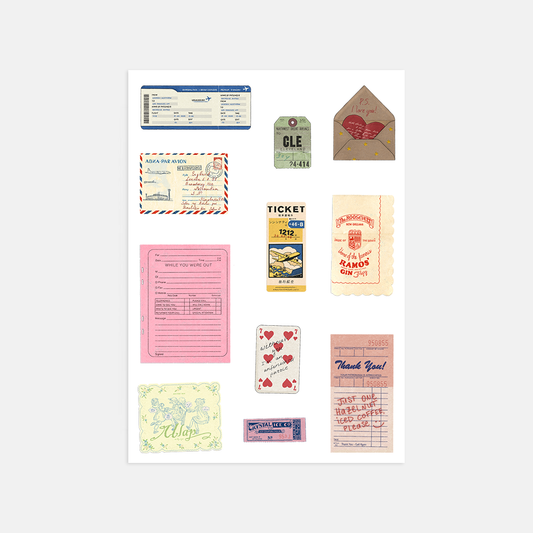 Ephemera A5 Sticker Sheet