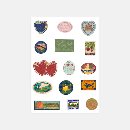 Retro A5 Sticker Sheet