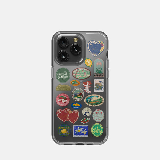 Retro Sticker Clear Case